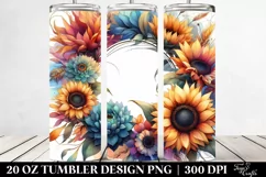 Colorful Horizontal Frame Sunflower | 20 Oz Tumbler Product Image 2