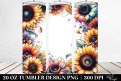 Colorful Horizontal Frame Sunflower | 20 Oz Tumbler Product Image 2