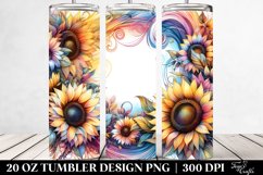 Colorful Horizontal Frame Sunflower | 20 Oz Tumbler Product Image 2