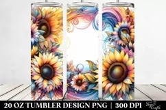 Colorful Horizontal Frame Sunflower | 20 Oz Tumbler Product Image 2