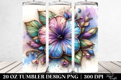 Stained Petunia Tumbler Product Image 2