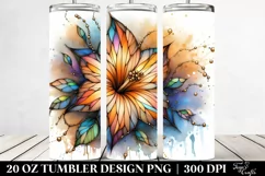 Abstract Morning Glory Stained | 20 Oz Tumbler Product Image 2