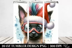 Baby Malinois with Santa Hat, High-Res PNG Product Image 2