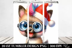 Baby Malinois with Santa Hat, High-Res PNG Product Image 2