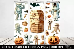 Simple Funny Haloween Clipart 20 Oz Tumbler Product Image 2