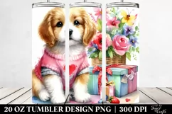 Colorful Dog Watercolor Tumbler Design Product Image 2