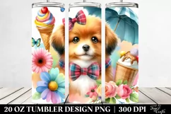 Colorful Dog Watercolor Tumbler Design Product Image 2