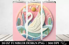 Pastel 3D Lamb Clipart, Transparent 20 Oz Tumbler Product Image 2
