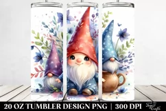 Cute GNOME Watercolor | 20 Oz Tumbler Product Image 2