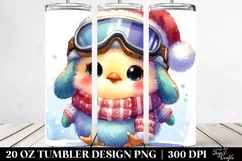 Winter Chicken with Santa Hat, High-Res PNG Product Image 2