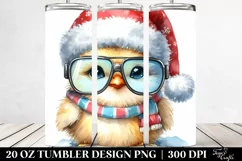 Winter Chicken with Santa Hat, High-Res PNG Product Image 2