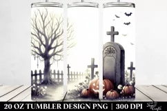 Halloween Tombstone Vintage Tumbler Design Product Image 2