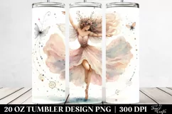 Washed Watercolor Boho Fairy 20 Oz Tumbler Product Image 2