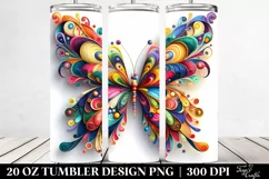 Colorful Whimsical Butterfly | 20 Oz Tumbler Product Image 2
