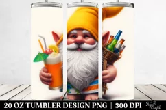 Detailed Gnome with Yellow Hat | 20 oz Tumbler Product Image 2