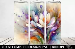 Abstract Wooden Stained Crocus | 20 oz Tumbler Product Image 2
