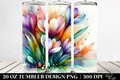 Abstract Wooden Stained Crocus | 20 oz Tumbler Product Image 2