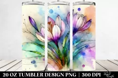 Abstract Wooden Stained Crocus | 20 oz Tumbler Product Image 2