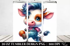 Cute Baby Cow Jumping 20 Oz Tumbler Product Image 2
