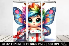 Vibrant Butterfly with Gift Box, Transparent PNG Product Image 2