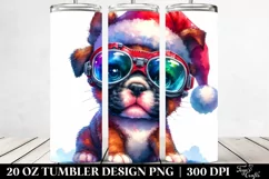 Baby Boxer with Santa Hat, High-Res PNG Product Image 2