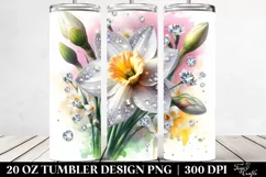 20 Oz Tumbler Sublimation | Diamond Splash Narcissus Product Image 2