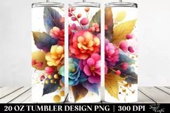Vibrant Bouquet Gold Foil | 20 Oz Tumbler Product Image 2