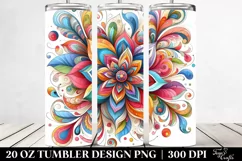 Colorful Whimsical Flower | 20 Oz Tumbler Product Image 2