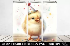Baby Chicken Party Hat Tumbler Design Product Image 2