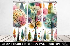 Colorful Trees Watercolor | 20 Oz Tumbler Product Image 2