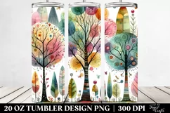 Colorful Trees Watercolor | 20 Oz Tumbler Product Image 2