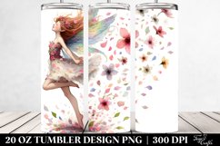 20 Oz Tumbler Sublimation | Fairy Tumbling Petal Wind Product Image 2