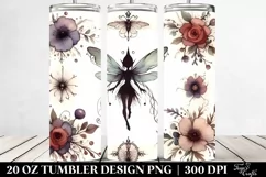 Simple Vintage Evil Fairy Watercolor Tumbler Product Image 2