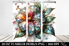Shiny Impatiens Watercolor | 20 Oz Tumbler Product Image 2