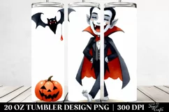 Simple Funny Vampire Halloween Sticker 20 Oz Tumbler Product Image 2