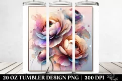 Shiny Ranunculus Clipart, Transparent 20 Oz Tumbler Product Image 2