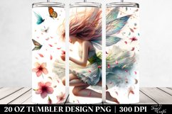 20 Oz Tumbler Sublimation | Fairy Tumbling Petal Wind Product Image 2