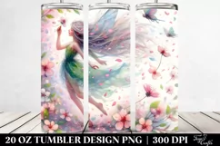 Fairy Tumbling with Spring Petals | 20 Oz Tumbler Product Image 2