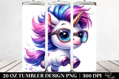 Cute Unicorn Running 20 Oz Tumbler Product Image 2