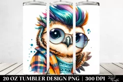 Vibrant Cute Baby Owl | 20 oz Tumbler Product Image 2