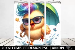 Baby Chicken Running 20 Oz Tumbler Product Image 2