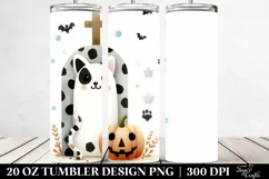 Simplistic Watercolor Tombstone Halloween Tumbler Design | Product Image 2