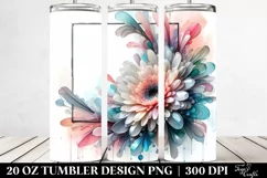 Shiny Gerbera Clipart, Transparent 20 Oz Tumbler Product Image 2