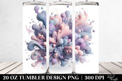 Glossy Lavender Watercolor Tumbler Design | 20 oz Tumbler Product Image 2