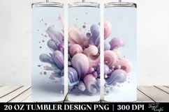 Glossy Lavender Watercolor Tumbler Design | 20 oz Tumbler Product Image 2