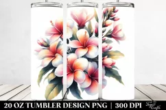 Hawaiian Flowers Glossy Tumbler Design Product Image 2