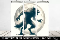 Vintage Werewolf Halloween | 20 oz Tumbler Product Image 2