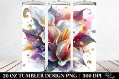 20 Oz Tumbler Sublimation | Watercolor Calla Sublimation Product Image 2