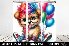 Dog with Flower and Sneakers PNG Product Image 2