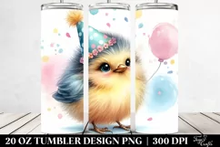 Cute Baby Bird Party Hat | 20 oz Tumbler Product Image 2
